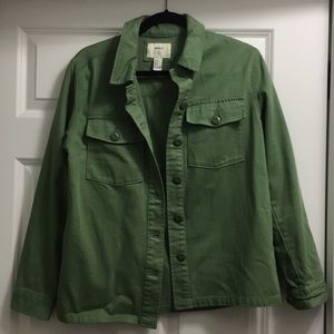 Forever 21 Olive Thick Utility Jacket/Woven Shirt